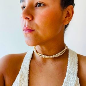 Faux Pearl Choker